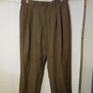 Slates by Dockers Pants Men 34 x 34 Original Fit Pleated Tan